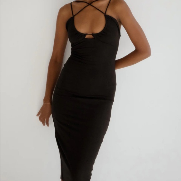 Reona Valentina black xs midi dress - Picture 2 of 8
